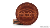 Coaster 4 pack - Rust - Leather