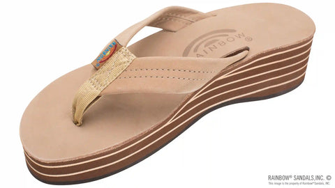 Six Layer Wedge Leather 1" Leather Strap