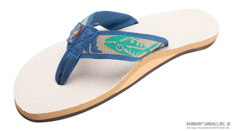 Single Layer Hemp with a 1" Nylon Fish Pattern Strap