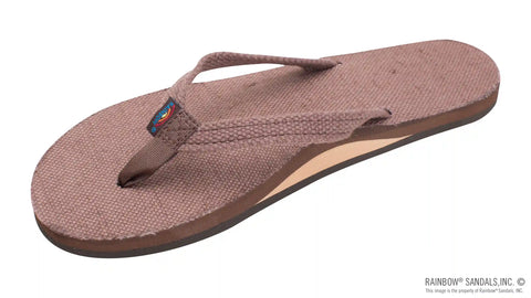 Single Layer Hemp with Arch Support and 1/2" Narrow Strap