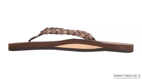 Twisted Sister - Single Layer Arch Support Leather with a 3/4" Medium Double Braided Strap