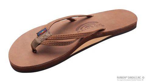 The Sandpiper - Luxury Leather  Single Layer Arch Support with 1/3" Double Narrow Strap