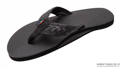 The Bentley - Classic Leather Top Sole with 1" Hand Woven Strap