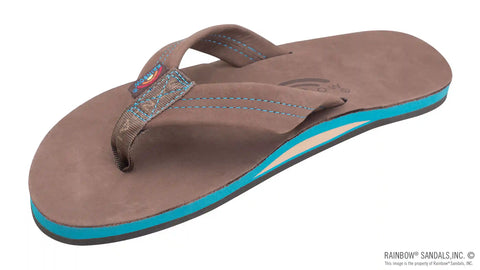 Premier Blues - Single Layer Premier Leather with Blue Midsole 1" Strap
