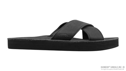 Premier Leather Single Layer Arch Cross Strap Flat Stitch