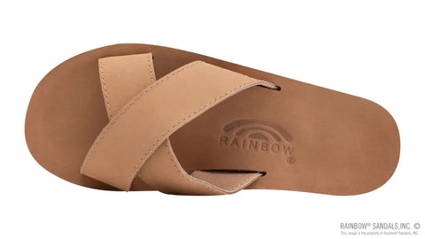 Premier Leather Single Layer Arch Cross Strap Flat Stitch