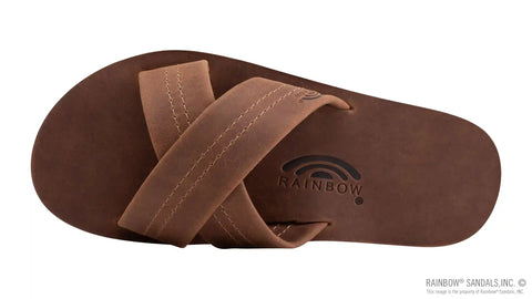 Premier Leather Double Layer Arch Cross Strap Rolled Stitch