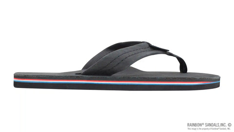 The Americana - Women's  Single layer Premier Leather Red White & Blue Mid Sole with a 1" Strap