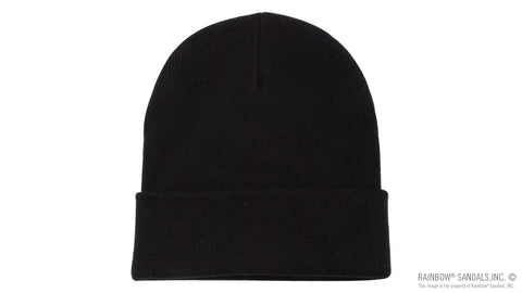 Basic Cuff Beanie with Long Ride Patch 100% Acrylic