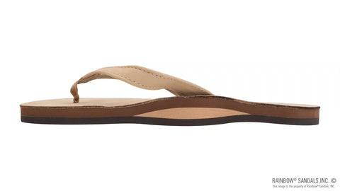 The Catalina - Single Layer Arch Support Premier Leather Tapered Strap