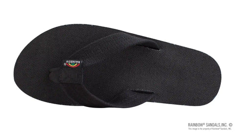 The Rastafarian - Single Layer Black Hemp with Rasta Mid Sole