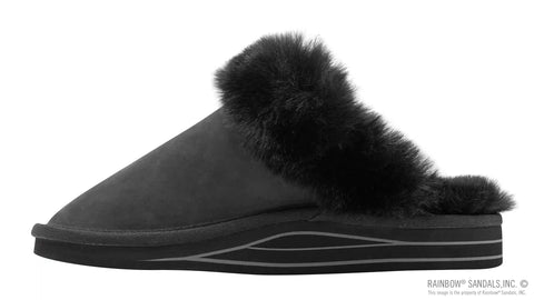 Sunset Snugs2 - Leather, Fleece Lined Slipper Double Layer Arch