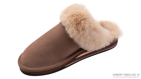 Sunset Snugs2 - Leather, Fleece Lined Slipper Double Layer Arch
