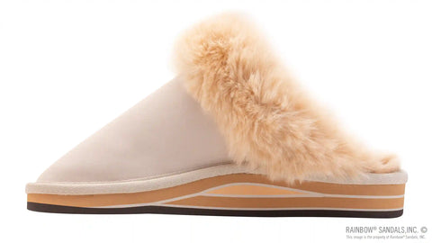Sunset Snugs2 - Leather, Fleece Lined Slipper Double Layer Arch