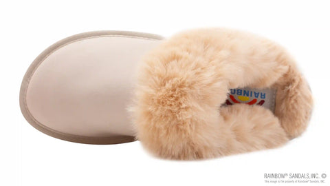Sunset Snugs2 - Leather, Fleece Lined Slipper Double Layer Arch