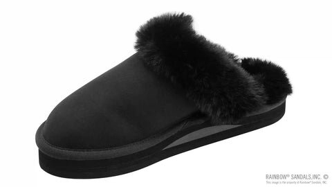 Sunset Snugs - Leather, Fleece Lined Slipper Single Layer Arch