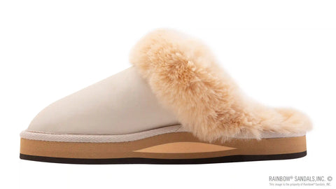 Sunset Snugs - Leather, Fleece Lined Slipper Single Layer Arch