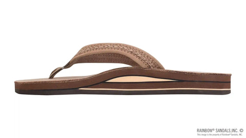 The Willow – Double Layer Arch Support Premier Leather with Inset Double Braided 3/4” Medium Strap