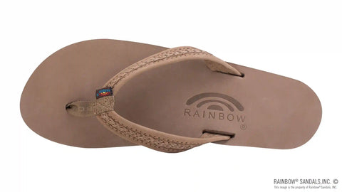 The Willow – Double Layer Arch Support Premier Leather with Inset Double Braided 3/4” Medium Strap