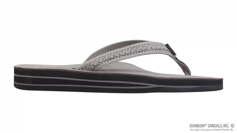 The Willow – Double Layer Arch Support Premier Leather with Inset Double Braided 3/4” Medium Strap