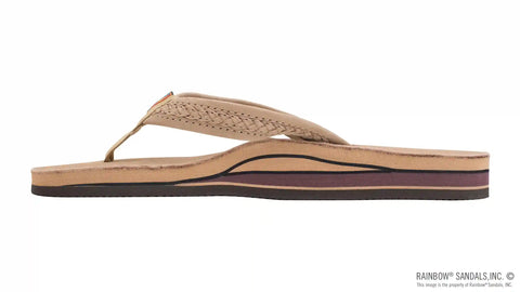 The Willow – Double Layer Arch Support Premier Leather with Inset Double Braided 3/4” Medium Strap